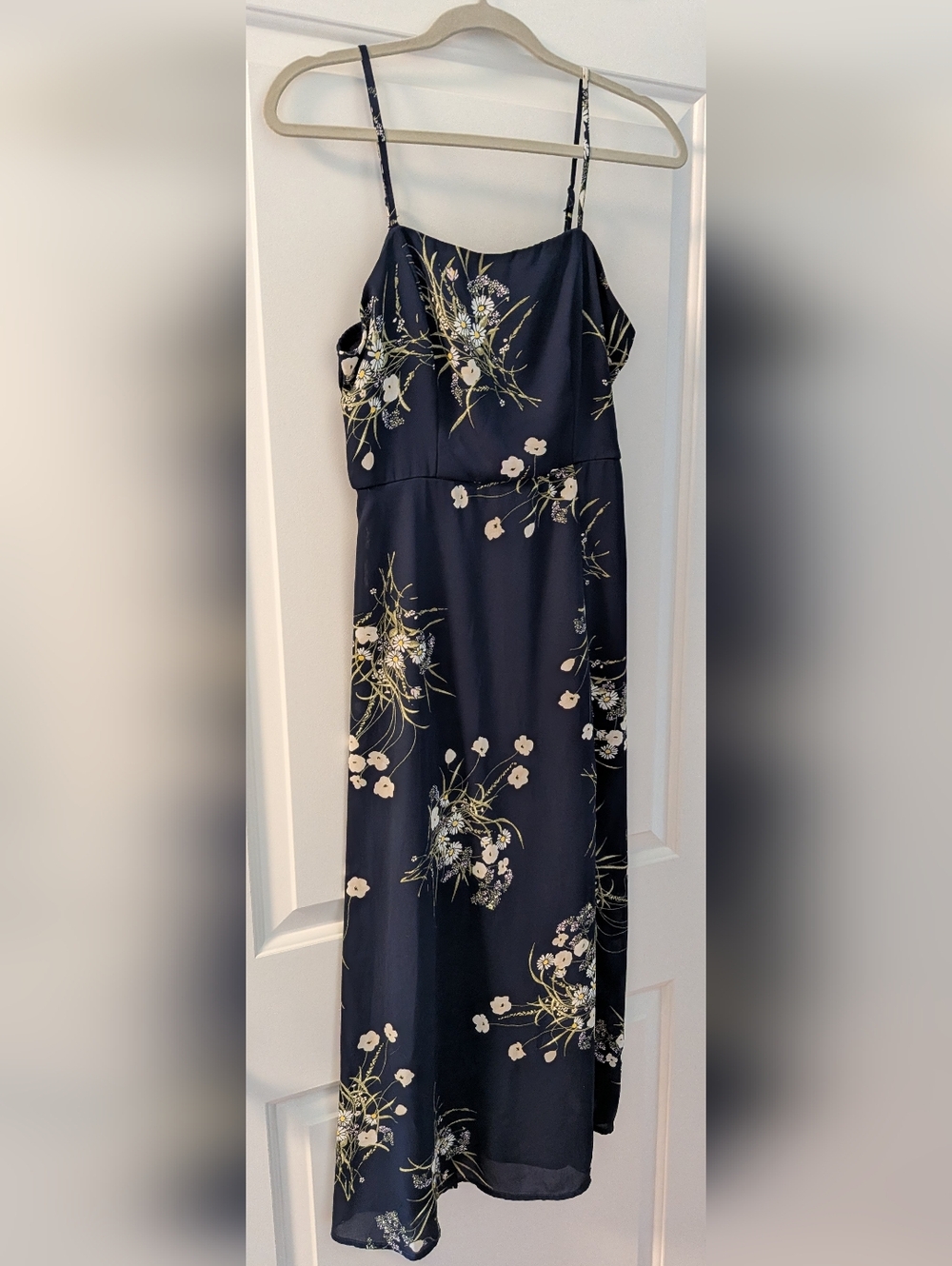 Women's Navy Floral Midi Dress